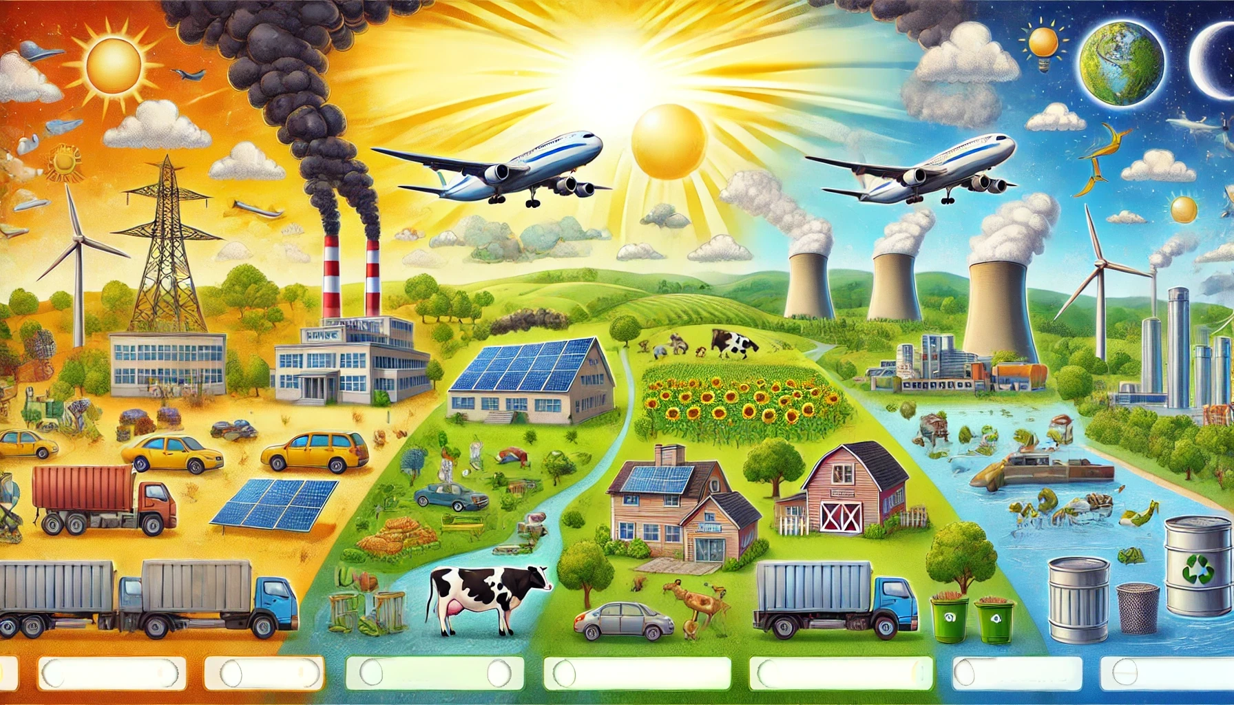 The major sources contributing to a carbon footprint The major sources contributing to a carbon footprint
