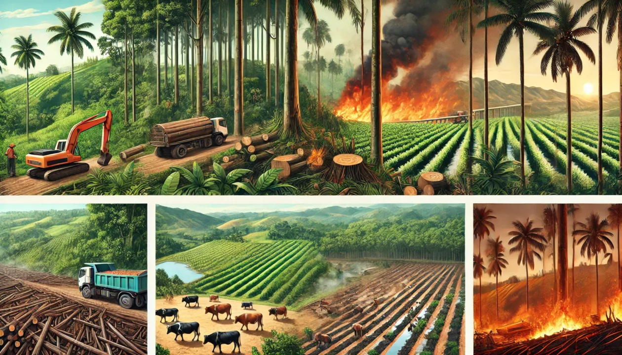 Threats to tropical rainforests - The impact of activities like logging, agriculture and fires Threats to tropical rainforests - The impact of activities like logging, agriculture and fires