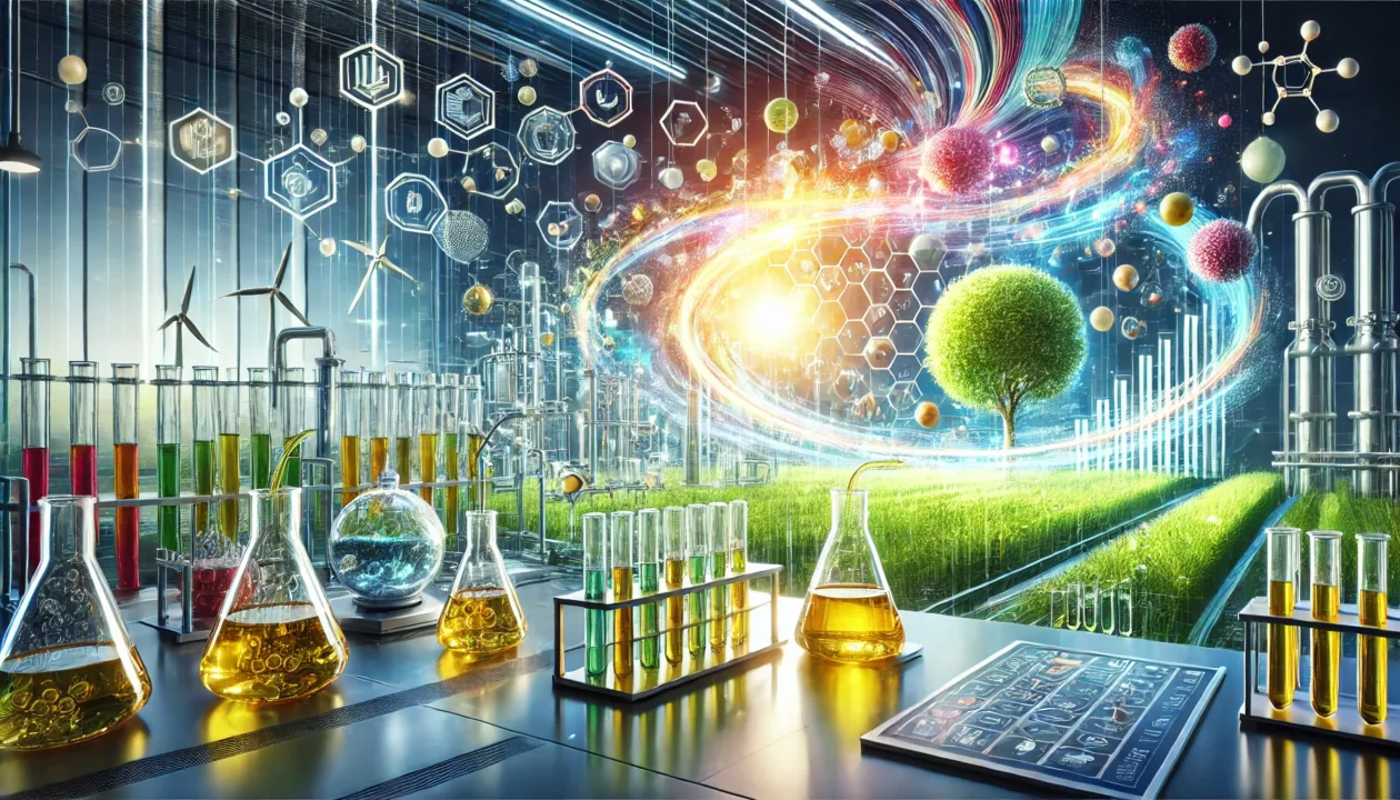 Biodiesel production process in a clean, modern laboratory setting Biodiesel production process in a clean, modern laboratory setting